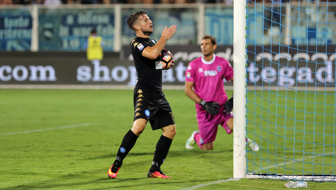 Mertens, nella partita d'andata Pescara-Napoli