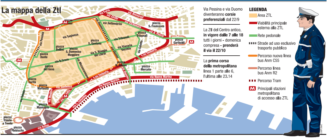 Mappa ZTL a Napoli