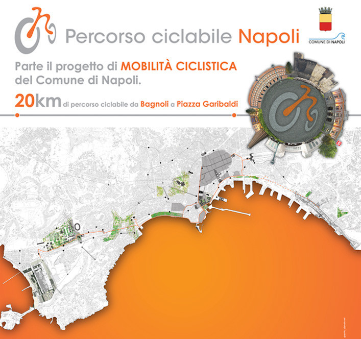 pista ciclabile a Napoli