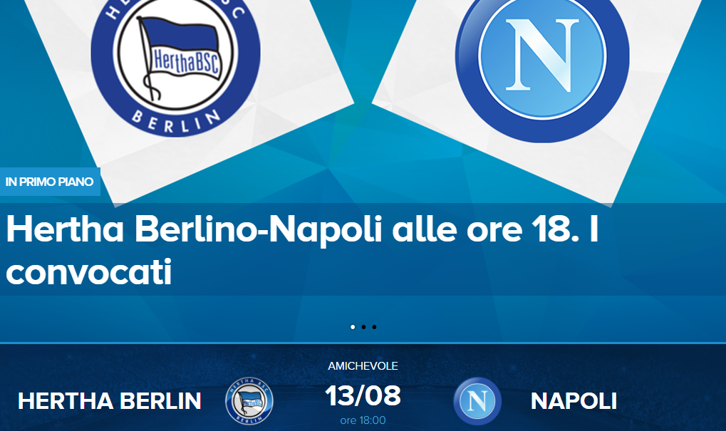 hertha berlino-napoli streaming sky