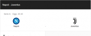 Napoli-Juventus streaming